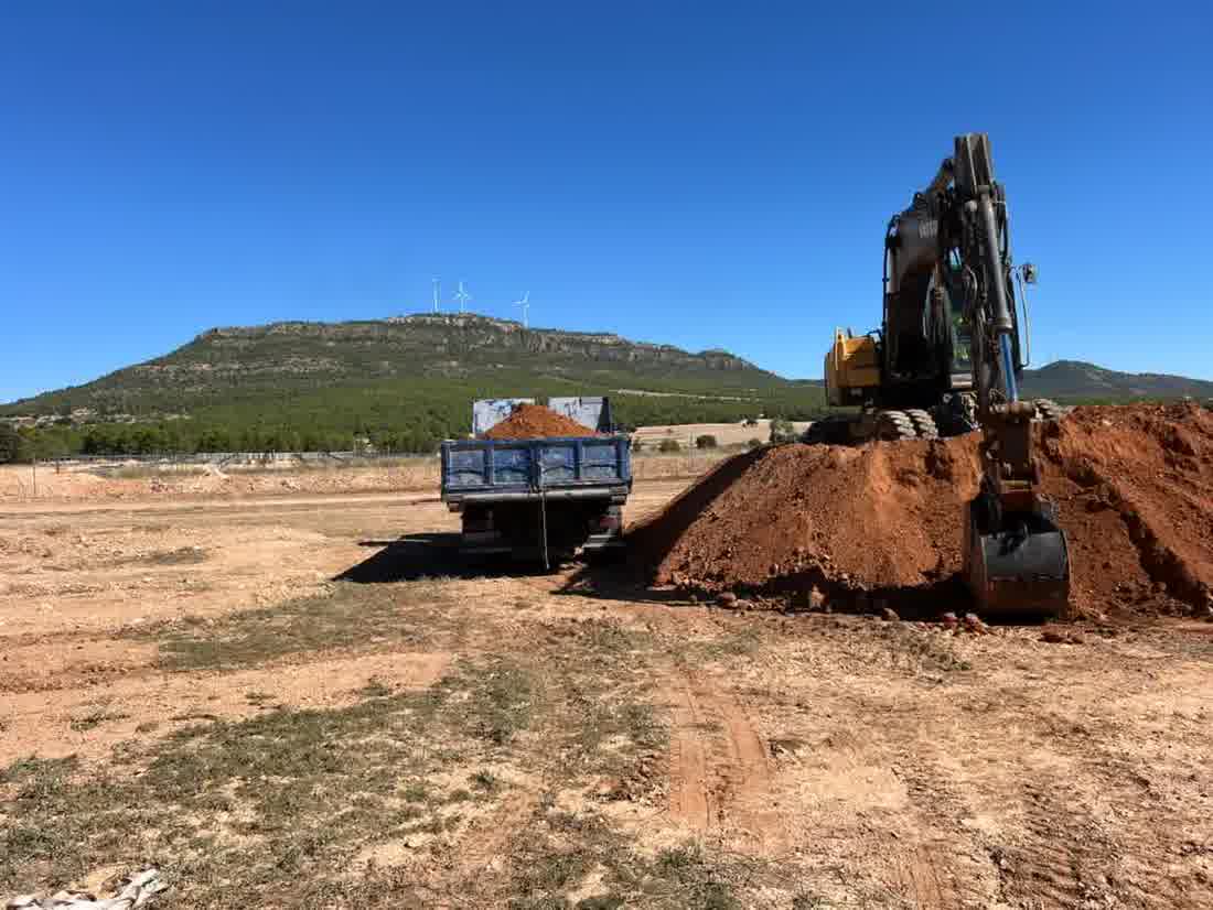 Compactación de una superficie con rodillo